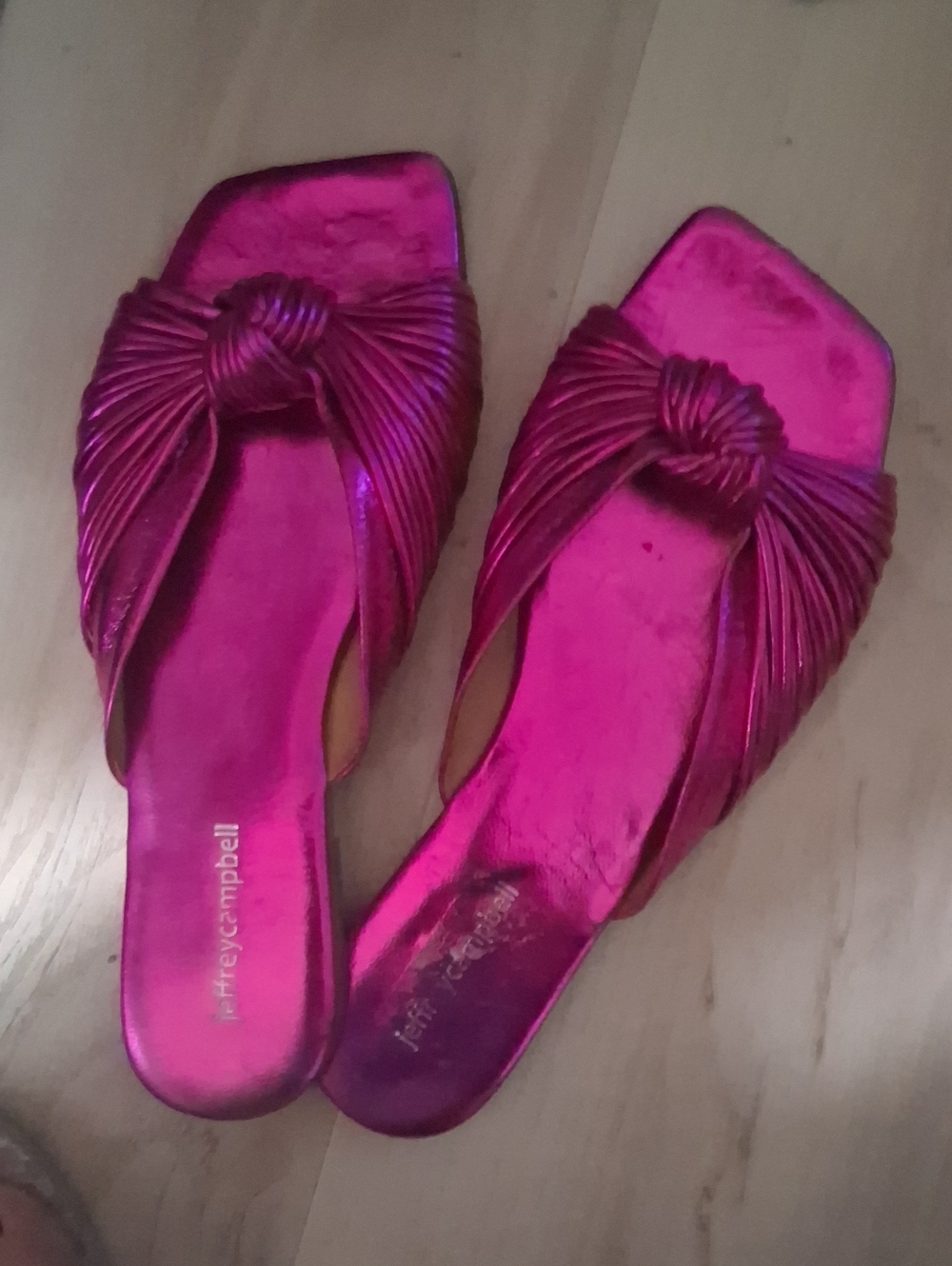 Jeffrey Campbell Metallic purple slides size 8 - Picture 4 of 4
